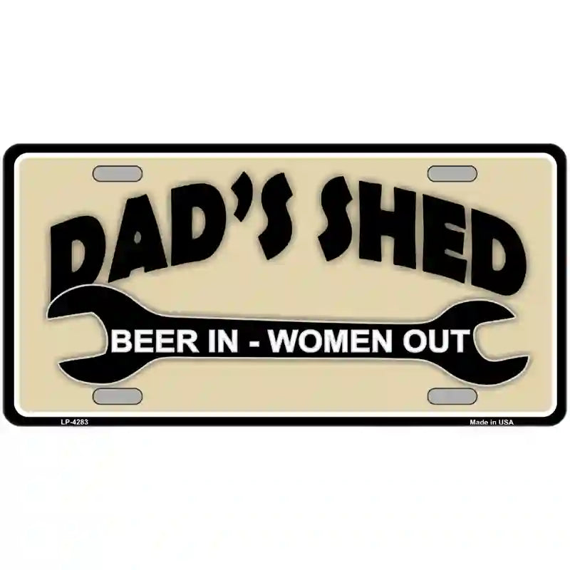 Beer In Women Out Metal Novelty License Plate 24" x 12" (LLP)