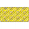 Yellow White Quatrefoil Metal Novelty License Plate 24" x 12" (LLP)