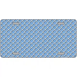 Light Blue White Quatrefoil Metal Novelty License Plate 24" x 12" (LLP)