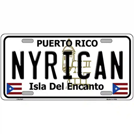 Nyrican Puerto Rico Metal Novelty License Plate 24" x 12" (LLP)