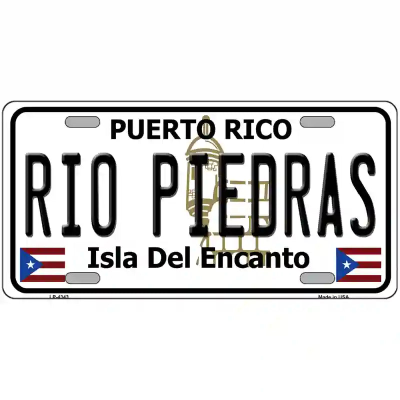 Rio Piedra Puerto Rico Metal Novelty License Plate 24" x 12" (LLP)