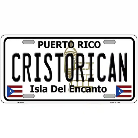 Cristorican Puerto Rico Metal Novelty License Plate 24" x 12" (LLP)