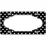 Scallop Black White Polka Dot Metal Novelty License Plate 24" x 12" (LLP)