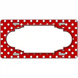 Scallop Red White Polka Dot Metal Novelty License Plate 24" x 12" (LLP)