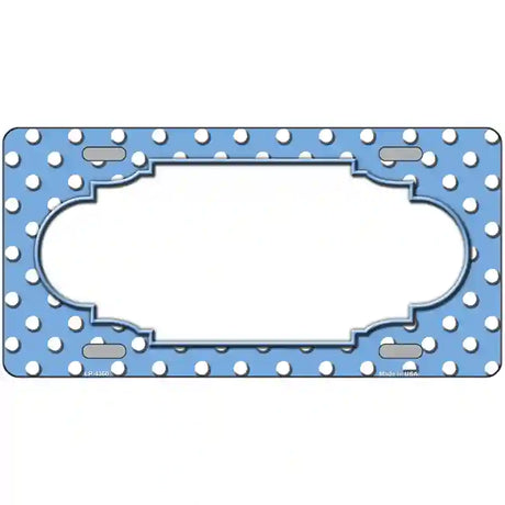 Light Blue White Polka Dot Metal Novelty License Plate LP-4360 24" x 12" (LLP)