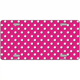 Pink White Polka Dot Metal Novelty License Plate 24" x 12" (LLP)