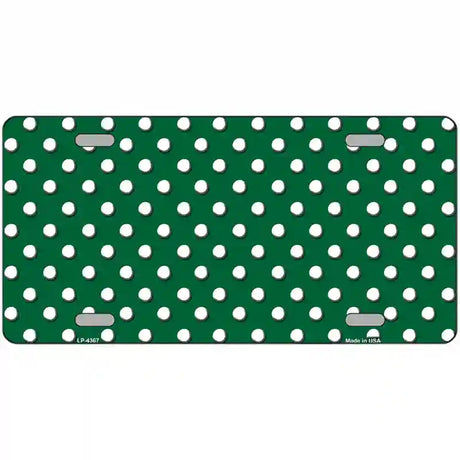 Green White Polka Dot Metal Novelty License Plate LP-4367 24" x 12" (LLP)