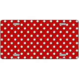 Red White Polka Dot Metal Novelty License Plate LP-4371 24" x 12" (LLP)