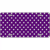 Purple White Polka Dot Metal Novelty License Plate LP-4373 24" x 12" (LLP)