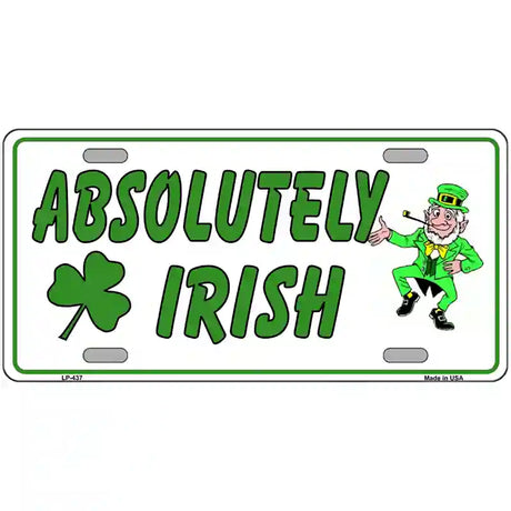 Absolutely Irish Metal Novelty License Plate 24" x 12" (LLP)