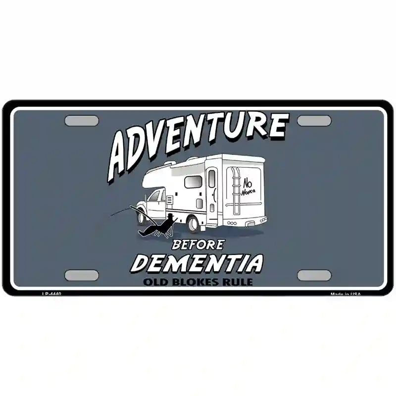 Adventure Before Dementia Metal Novelty License Plate 24" x 12" (LLP)