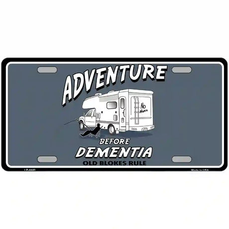 Adventure Before Dementia Metal Novelty License Plate 24" x 12" (LLP)