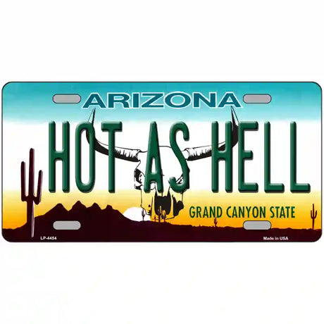 Hot As Hell Arizona Novelty Metal License Plate 24" x 12" (LLP)