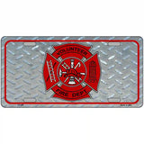 Volunteer Fire Dept Metal Novelty License Plate 24" x 12" (LLP)