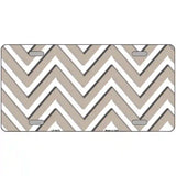 Tan White Chevron Metal Novelty License Plate LP-4479 24" x 12" (LLP)