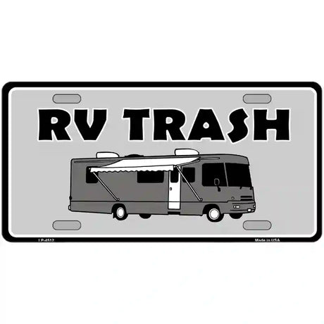 RV Trash Aluminum Automotive Novelty License Plate 24" x 12" (LLP)