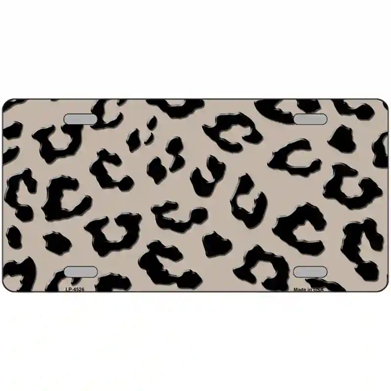 Tan Black Cheetah Metal Novelty License Plate 24" x 12" (LLP)