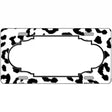 White Black Cheetah Scallop Metal Novelty License Plate 24" x 12" (LLP)