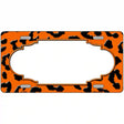 Orange Black Cheetah Scallop Metal Novelty License Plate 24" x 12" (LLP)