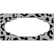 Grey Black Cheetah Scallop Metal Novelty License Plate 24" x 12" (LLP)