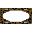 Brown Black Cheetah Scallop Metal Novelty License Plate 24" x 12" (LLP)