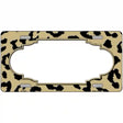 Gold Black Cheetah Scallop Metal Novelty License Plate 24" x 12" (LLP)