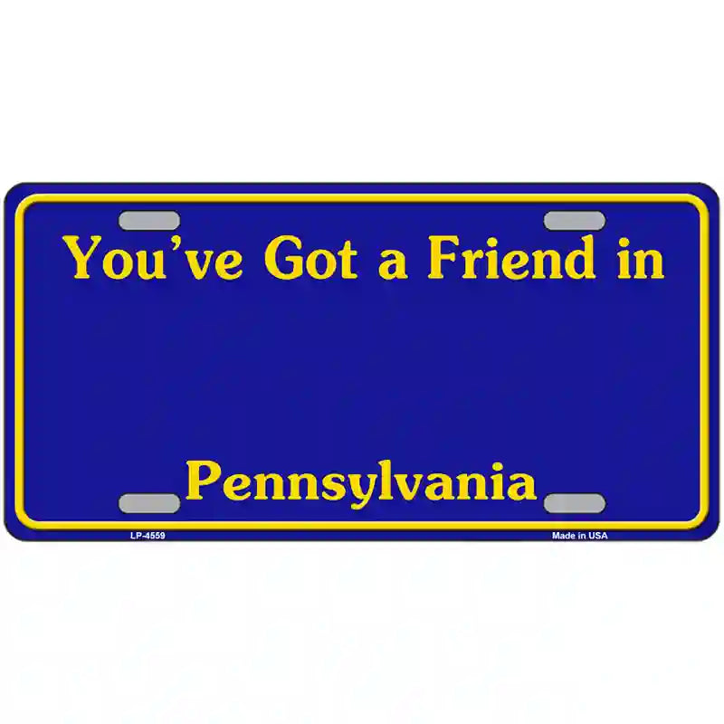 Pennsylvania Blue Blank Novelty Metal License Plate 24" x 12" (LLP)