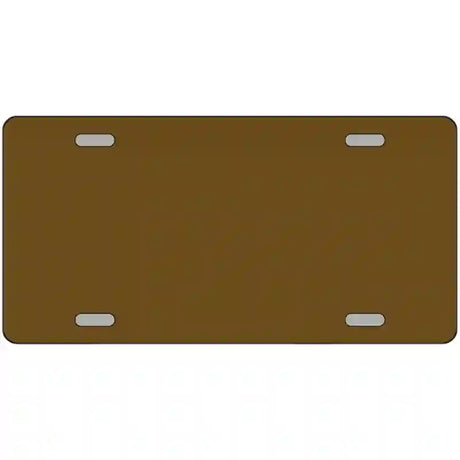 Brown Solid Metal Novelty License Plate 24" x 12" (LLP)