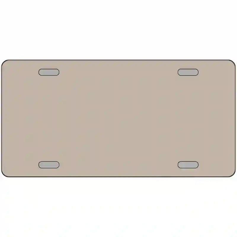 Tan Solid Metal Novelty License Plate 24" x 12" (LLP)