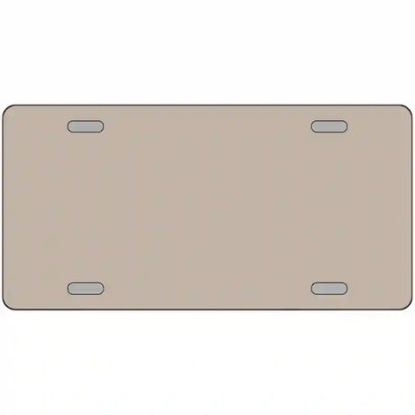 Tan Solid Metal Novelty License Plate 24" x 12" (LLP)