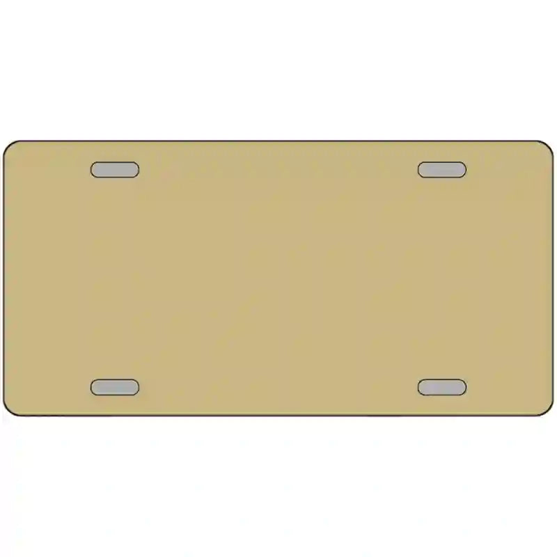 Gold Solid Metal Novelty License Plate 24" x 12" (LLP)