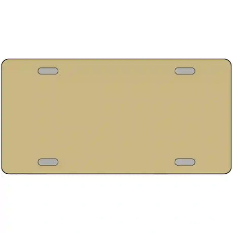 Gold Solid Metal Novelty License Plate 24" x 12" (LLP)