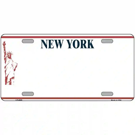 New York Novelty State Blank Metal License Plate 24" x 12" (LLP)