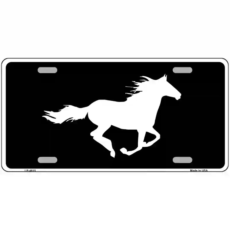 Running Horse Novelty Metal License Plate 24" x 12" (LLP)