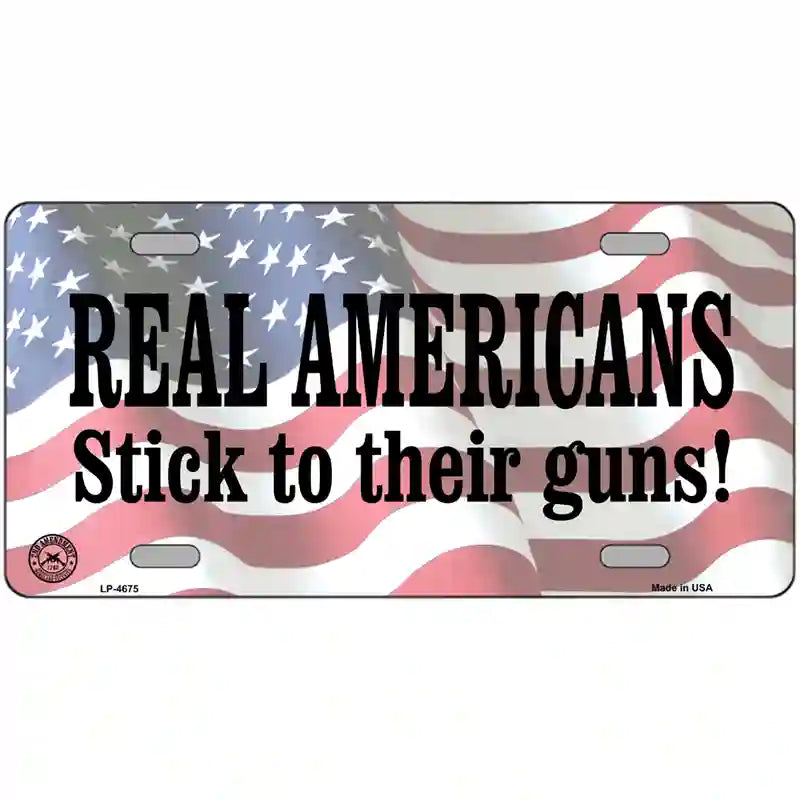 Stick To Their Guns Metal Novelty License Plate 24" x 12" (LLP)