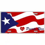 I Love Puerto Rico Metal Novelty License Plate 24" x 12" (LLP)