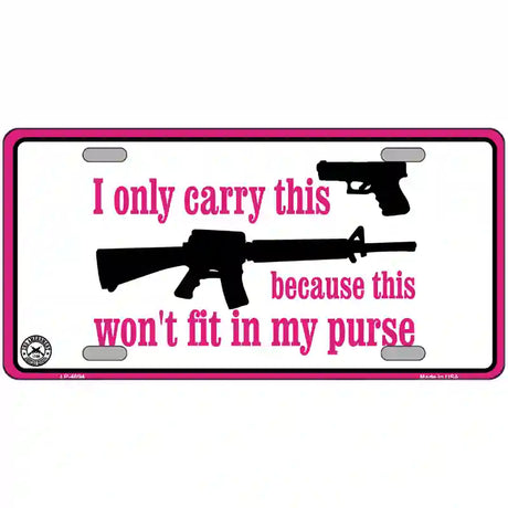 I Carry This Gun Metal Novelty License Plate 24" x 12" (LLP)