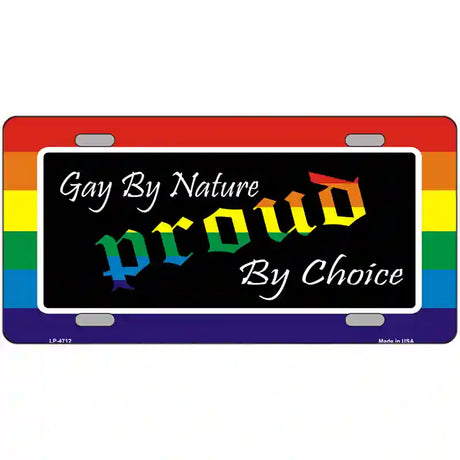 Gay By Nature Metal Novelty License Plate 24" x 12" (LLP)