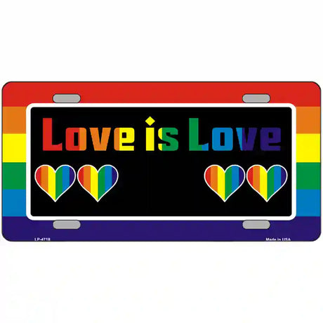 Love Is Love Metal Novelty License Plate 24" x 12" (LLP)