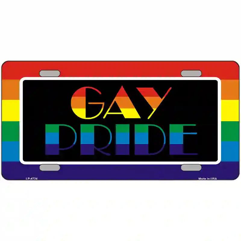 Gay Pride Metal Novelty License Plate 24" x 12" (LLP)