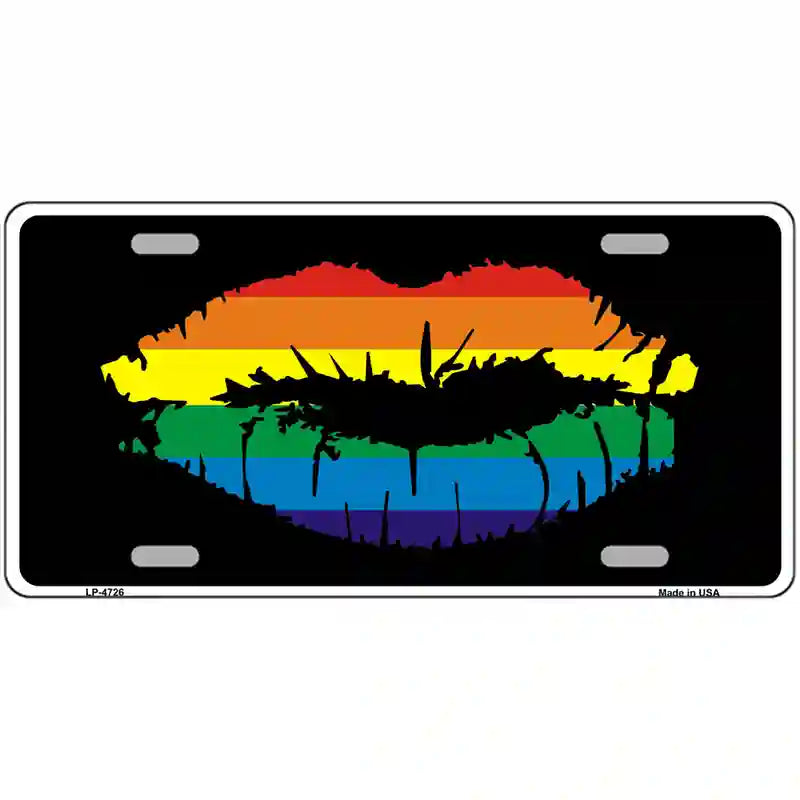 Lips Metal Novelty License Plate 24" x 12" (LLP)