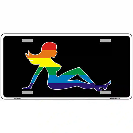 Mud Flap Girl Metal Novelty License Plate 24" x 12" (LLP)