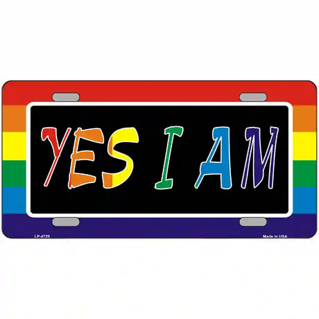 Yes I Am Metal Novelty License Plate 24" x 12" (LLP)