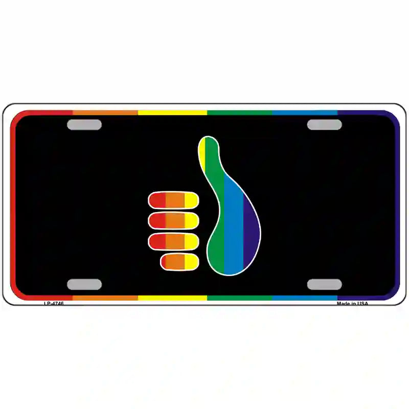 Thumbs Up Metal Novelty License Plate 24" x 12" (LLP)