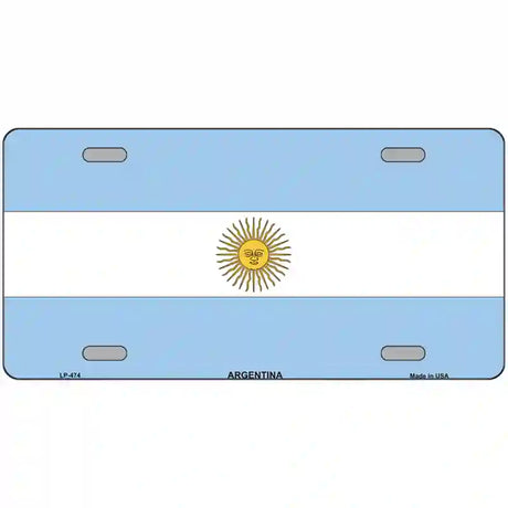 Argentina Flag Metal Novelty License Plate 24" x 12" (LLP)