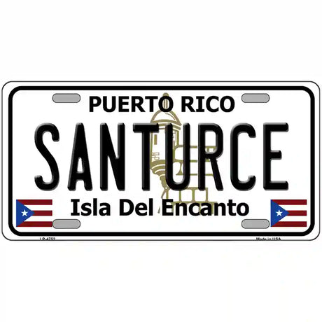 Santurce Puerto Rico Metal Novelty License Plate 24" x 12" (LLP)