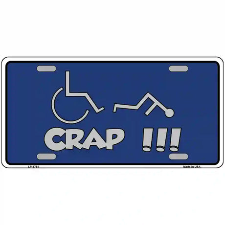 Handicap Crap Logo Metal Novelty License Plate 24" x 12" (LLP)