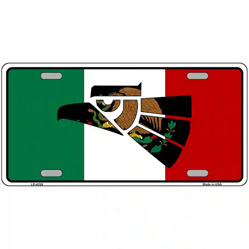 Made In Mexico Flag Metal Novelty License Plate 24" x 12" (LLP)