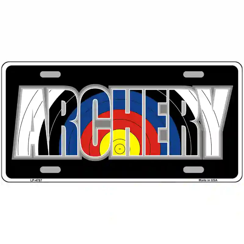 Archery Metal Novelty License Plate 24" x 12" (LLP)