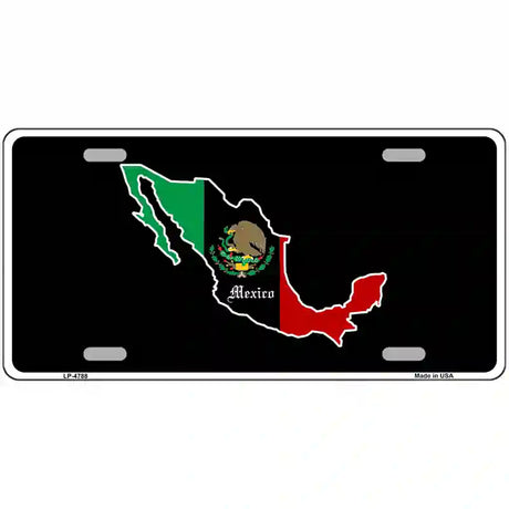 Mexico Outline with Flag Metal Novelty License Plate 24" x 12" (LLP)